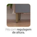 Ver imagem 6 de Cozinha Emilly 220cm 6 Portas 1 Gaveta Cinamomo/Grafite