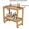 Carrinho Multiuso Com Rodizios e Prateleira Ambiente Madeira Salão Cozinha - Cores - Comprar Moveis  - 7