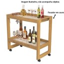 Ver imagem 7 de Carrinho Multiuso Com Rodizios e Prateleira Ambiente Madeira Salão Cozinha - Cores - Comprar Moveis