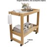 Carrinho Multiuso Com Rodizios e Prateleira Ambiente Madeira Salão Cozinha - Cores - Comprar Moveis  - 10