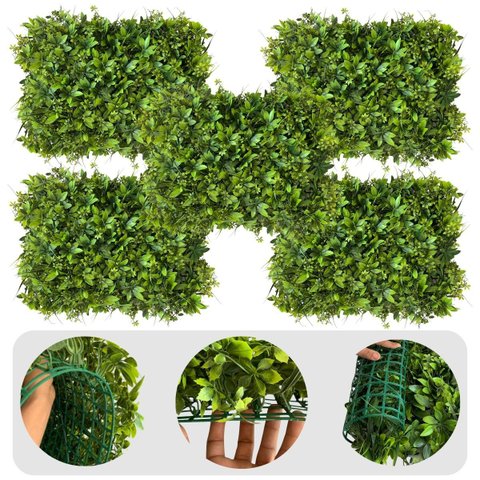 18 Painéis Artificiais Folhas de Luxo Realistas Volume 3D para Jardim Vertical e Decoração Moderna