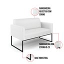 Ver imagem 6 de Sofá Namoradeira Base Industrial Preto Marisa Corino Branco D03 - D'Rossi