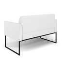 Ver imagem 5 de Sofá Namoradeira Base Industrial Preto Marisa Corino Branco D03 - D'Rossi
