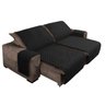Capa de Sofá Retratil 1,80 Metros Preto Matelado 2 Módulos - 2