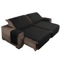 Ver imagem 2 de Capa de Sofá Retratil 1,80 Metros Preto Matelado 2 Módulos