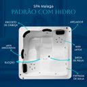 Ver imagem 3 de Spa Quadrado Malaga Padrão com Hidro em Acrílico