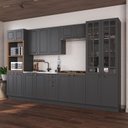 Ver imagem 1 de Cozinha Modulada 6 Peças 100% MDF com Rodapé Bari