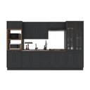 Ver imagem 2 de Cozinha Modulada 6 Peças 100% MDF com Rodapé Bari