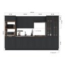 Ver imagem 3 de Cozinha Modulada 6 Peças 100% MDF com Rodapé Bari