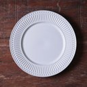 Ver imagem 3 de Prato Raso Porto Brasil Roma Branco 26cm Cerâmica Faiança Relevo Clássico