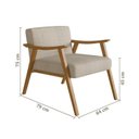 Ver imagem 3 de Kit 2 Poltronas Decorativas Madeira Maciça Jequitibá Assento com Persintas Elásticas Ravena