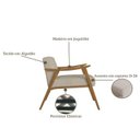 Ver imagem 5 de Kit 2 Poltronas Decorativas Madeira Maciça Jequitibá Assento com Persintas Elásticas Ravena