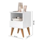 Ver imagem 4 de Kit Duas Mesas de Cabeceira Pés Palito - Pix - Branco