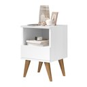 Ver imagem 3 de Kit Duas Mesas de Cabeceira Pés Palito - Pix - Branco