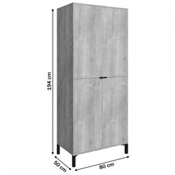 Armário Multiuso Soho 4 Portas Branco - Falkk - 3 Armário Multiuso Soho 4 Portas Branco - Falkk - 3