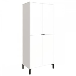 Armário Multiuso Soho 4 Portas Branco - Falkk - 2 Armário Multiuso Soho 4 Portas Branco - Falkk - 2