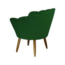 Ver imagem 5 de Kit 02 Poltronas Decorativa Pétala Pés Palito Suede Verde - DS Estofados