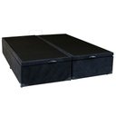 Ver imagem 4 de Cama Box Baú Casal Bipartido Suede Preto Emth 138x188x40