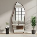 Ver imagem 2 de Espelho Orgânico Flame Corpo Inteiro Moldura Metal 200x100cm:cobre