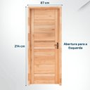 Ver imagem 2 de Kit Porta Pronta Maciça de Eucalipto 214CMX87CM Comercial Clean Abertura Esquerda