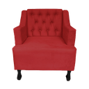 Ver imagem 1 de Poltrona Cadeira Decorativa Para Sala E Recepção Genesis Vermelho -LM DECOR