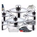 Ver imagem 1 de Conjunto de Panelas Aço Inox Cirúrgico Desing Alemão