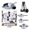 Ver imagem 3 de Conjunto de Panelas Aço Inox Cirúrgico Desing Alemão