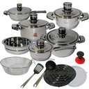 Ver imagem 2 de Conjunto de Panelas Aço Inox Cirúrgico Desing Alemão