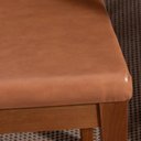 Ver imagem 4 de Conjunto com 2 Cadeiras de Madeira Maciça Estofada Ella - Natural C/ Pu Caramelo