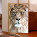 Ver imagem 2 de Quadro Decorativo Leão Artístico Vitral