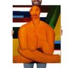 Quadro Decorativo Tarsila do Amaral A Negra:Grande 77x64cm/Chassi com Borda Infinita - 1