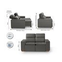 Ver imagem 3 de Sofá Modular 2 Lugares Marabá 150cm com Molas, Retrátil e Reclinável com Tecido Veludo Nobre Sofatec