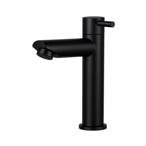 Torneira Banheiro Lavabo 1/4 Volta Bica Baixa Metal Preta