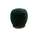 Ver imagem 1 de Puff Floré Redondo Confortavel 48x48 Veludo Verde Larbelle