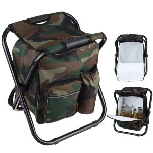 Cadeira Mochila Banqueta Bolsa Semi Termica Banco 2 Em 1 Camping Pesca Acampamento Pescaria Praia Ar
