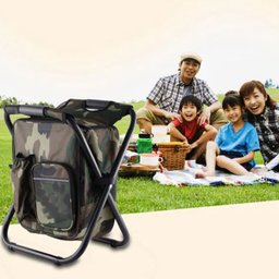Cadeira Mochila Banqueta Bolsa Semi Termica Banco 2 Em 1 Camping Pesca Acampamento Pescaria Praia Ar - 8