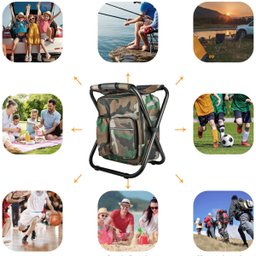 Cadeira Mochila Banqueta Bolsa Semi Termica Banco 2 Em 1 Camping Pesca Acampamento Pescaria Praia Ar - 5