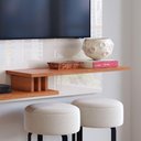 Ver imagem 4 de Painel para TV até 50 Polegadas Ripado 3D Texas com Nichos e Prateleiras Decorativas Off White/Je