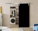 Ver imagem 1 de Porta de Correr Preta 210x100 Kit Celeiro