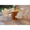 Ver imagem 1 de Mesa Sala Jantar Tokyo + 6 Cadeiras Lizy Freijo DJ Móveis