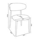 Ver imagem 4 de Kit 4 Cadeiras de Jantar Lucy Estrutura Aço Carbono Laminado Natural com Estofado Linho Cru