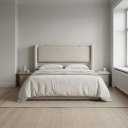 Ver imagem 2 de Cabeceira de Cama Queen Estofada Boucle 188cm Estilo Alto Padrão