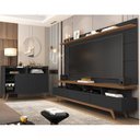 Ver imagem 1 de Conjunto para Sala de Estar com Rack, Painel para TV Aparador Buffet Móveis Germai