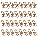 Ver imagem 4 de Kit 8 Jogos De Mesa Com 4 Cadeiras De Madeira Dobravel 70X70 - Mel - Amarelo