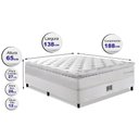 Ver imagem 2 de Cama Box Casal Colchão + Box 138x188 Molas Ensacadas Cama Inbox Confort Snow