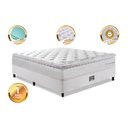 Ver imagem 3 de Cama Box Casal Colchão + Box 138x188 Molas Ensacadas Cama Inbox Confort Snow