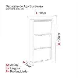 Sapateira Suspensa em Aço para 9 Pares - 4