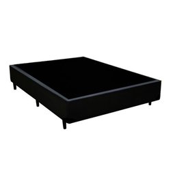 Cama Box Viúva 128 Preto Sintetico - Santo Box - 1