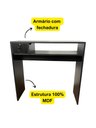 Ver imagem 3 de Mesa Aparador MDF Preto Armário para Café Estudos Decoração
