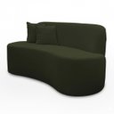 Ver imagem 3 de Sofá Minimalista Orgânico 2 Lugares Sala Bouclé:bouclé Verde Musgo